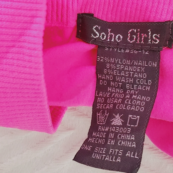 Soho Girls Athletic Neon Shorts- One Size - Picture 4 of 5